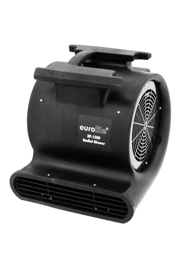 Soprador radial preto eurolite RF-1200 com grelha metálica