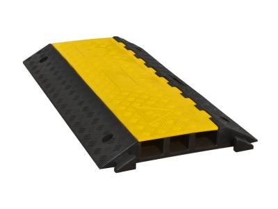 Duto passageiro de cabos plástico com tampa amarela e base preta