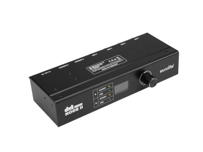 Equipamento eletrônico preto Eurolite com botão giratório e LEDs indicadores