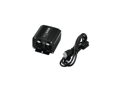 Adaptador DMX One WD MIDI preto com cabo USB preto