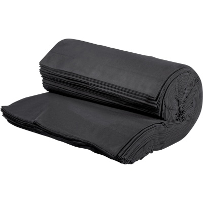 tecido preto enrolado com textura lisa