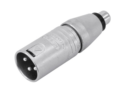 Conector XLR metalizado com três pinos