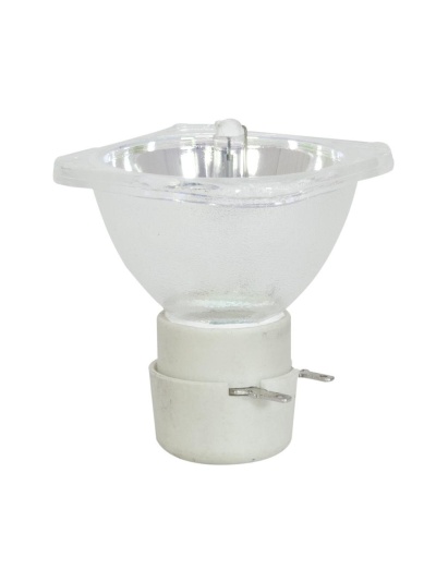 Lâmpada halogénea com corpo em vidro transparente e base branca