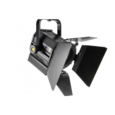 Foco de estúdio profissional preto com abas ajustáveis