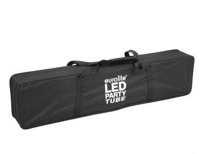 Mala preta de transporte com inscrição branca 'eurolite LED PARTY TUBE'
