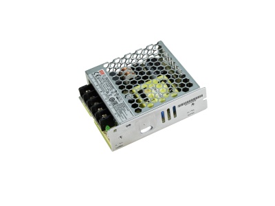 Fonte de alimentação eletrónica metálica com grelha hexagonal