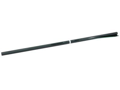 Varão de cortina metálico extensível preto com anel branco