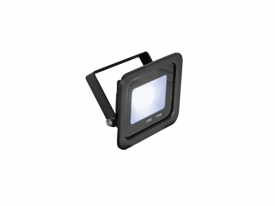 Refletor LED quadrado preto com suporte ajustável