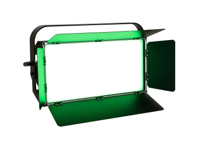 Painel de iluminação retangular verde com abas ajustáveis