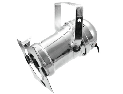 Projetor de luz profissional em metal cromado com suporte ajustável