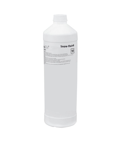 Frasco plástico branco rotulado Snow-fluid com tampa de rosca
