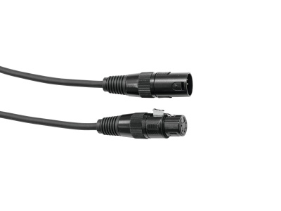 Cabo preto com conectores XLR de 3 pinos