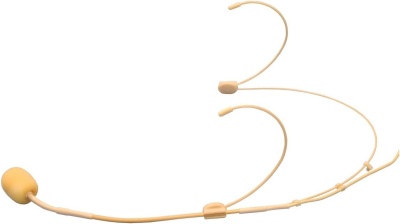 microfone headset cor pele com esponja amarela e cabo fino