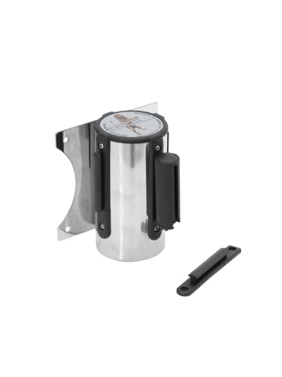 Dispositivo metálico cilíndrico com base de metal e peça plástica preta