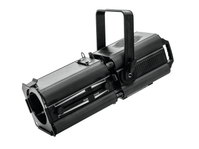 Projeto de iluminação profissional preto com alça e controle deslizante