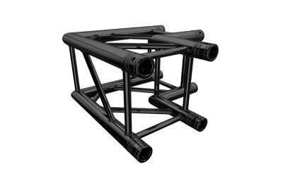 Estrutura metálica preta com tubos cilíndricos e suportes diagonais internos