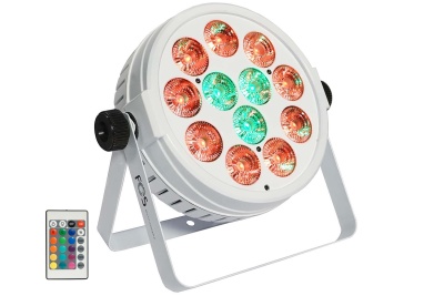 Projetor de luz LED redondo com LEDs vermelhos e verdes e controlo remoto