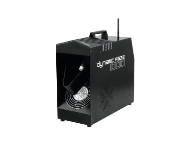 Máquina de nevoeiro preta Dynamic FAZE 1000 com ventilador e alça