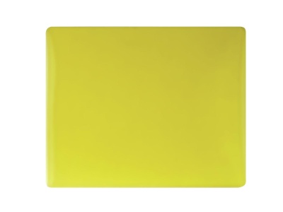 Tapete rectangular amarelo liso com cantos arredondados