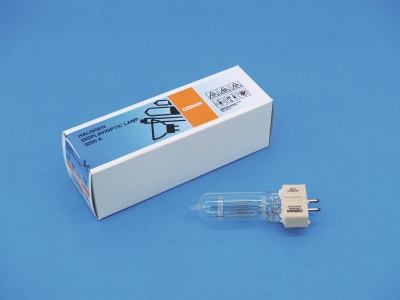 Lâmpada halogéneo Maxtis com caixa branca e azul