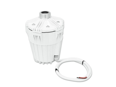 Filtro de água branco cilíndrico com cabo elétrico