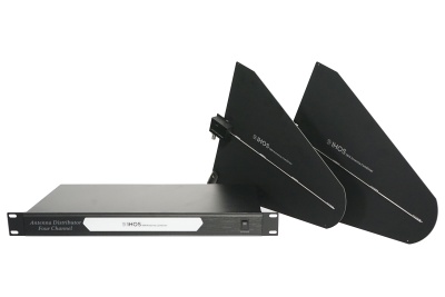 Distribuidor Assinefour Four Channel SHOS preto com suportes angulares pretos