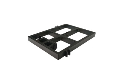 Moldura ou suporte retangular preto em plástico