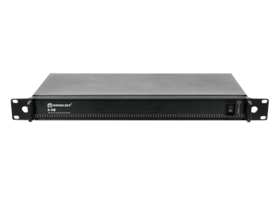 Equipamento de rack de rede Netiscore S-1N8 preto com painel frontal
