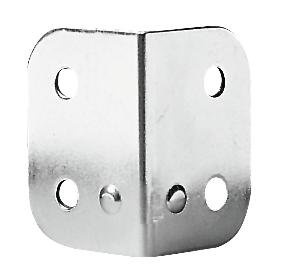 suporte metálico em ângulo com quatro furos redondos