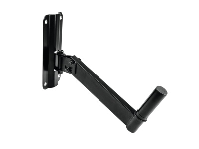 Suporte de parede metálico preto com braço articulado