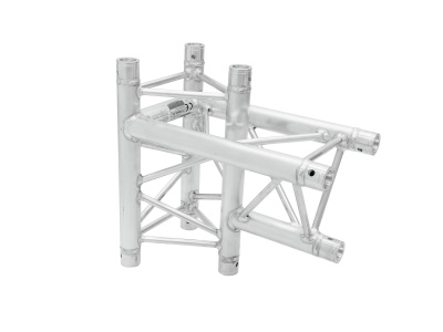 Estrutura metálica em alumínio prateado para suportes ou palcos