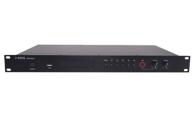 Multiplexer preto SIROS para rack com botões e USB
