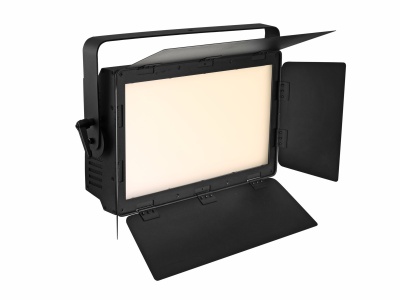 Painel de iluminação profissional preto com abas ajustáveis