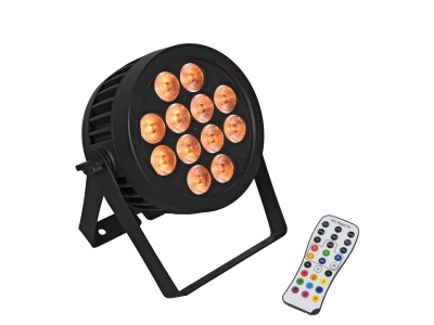 Refletor LED com 12 luzes amarelas e comando remoto colorido