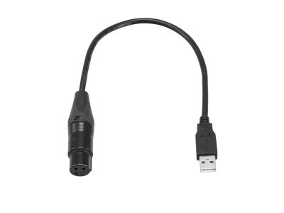 Cabo adaptador USB para XLR preto