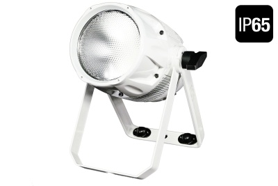 Refletor de luz branco com suporte metálico e etiqueta IP65