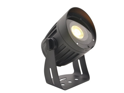 Projetor de luz LED preto com suporte metálico ajustável