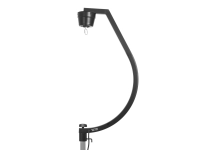 Suporte preto curvo com base ajustável