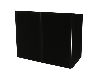 Caixa preta opaca rígida com divisão interna