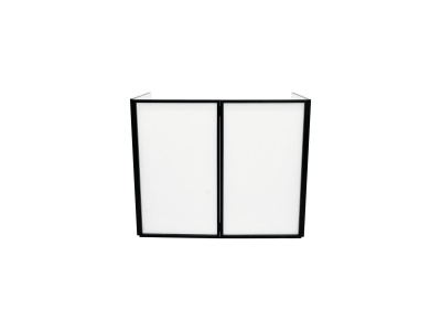 Mesa de trabalho branca com moldura preta