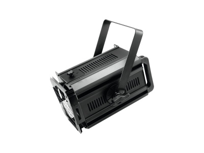 Refletor preto metálico com ventoinha e alça ajustável