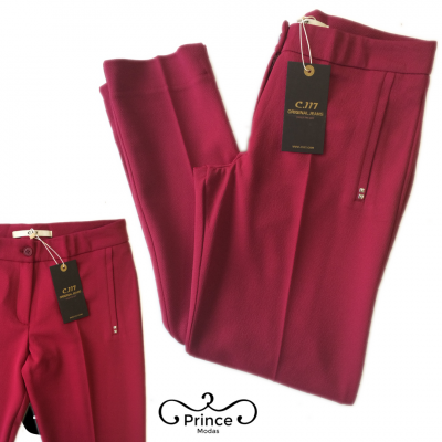 Calças granada com etiqueta C.177 ORIGINAL JEANS e logo Prince Modas