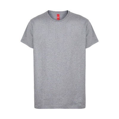 T-shirt cinzenta de manga curta com gola redonda