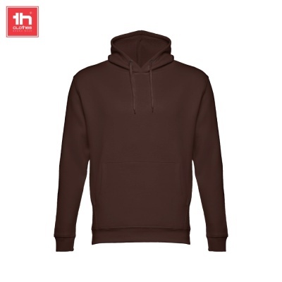 Sweatshirt castanha com capuz e bolso tipo canguru