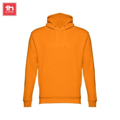 Sweatshirt laranja com capuz e bolso canguru