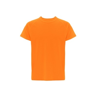 T-shirt laranja de manga curta com gola redonda