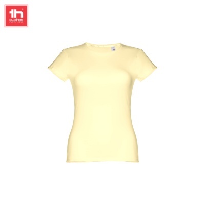 T-shirt feminina amarelo claro de manga curta