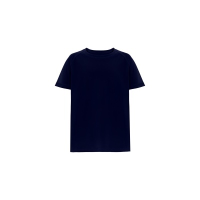 T-shirt preta de manga curta com gola redonda