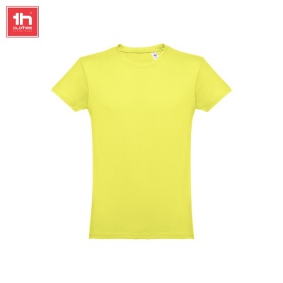 T-shirt unissexo amarelo limão de manga curta com gola redonda