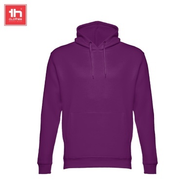 Sweatshirt com capuz roxa com bolso canguru e cordões